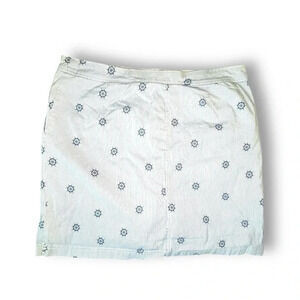 Karen Scott Women’s Nautical Print Skort, Size 10, Blue and White Striped